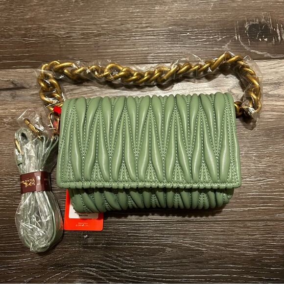 Montana West Quilted Handbag for Women Crossbody with Gold Chain - Picture 1 of 9